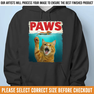 Custom Photo Unisex T-shirt, Premium T-shirt, Hoodie - Personalized Birthday Gifts For Dog Cat Lovers, Dog Dad And Mom, Cat Owners - Meowster Of The Deep