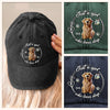 Custom Vintage Washed Denim Baseball Cap - Personalized Birthday Gifts For Dog Lovers, Dog Dad And Mom - Dogs Make Life Golden