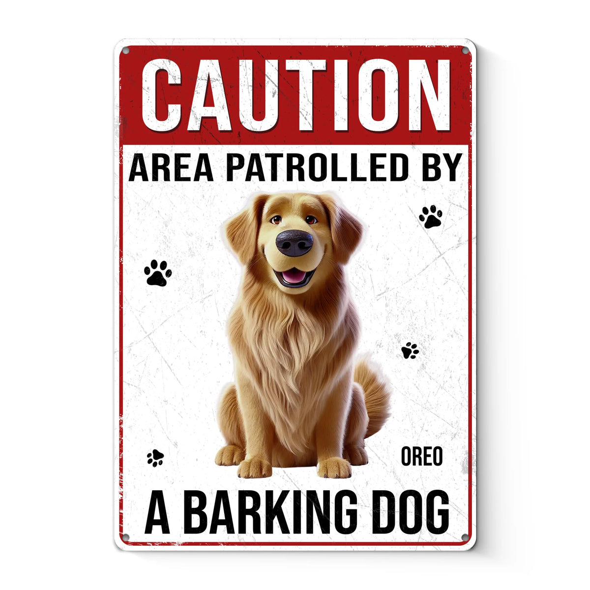 Plaque décorative personnalisée en métal - Cadeaux d'anniversaire personnalisés pour les amoureux des chiens, les papas et les mamans - Patrouille Woof en service