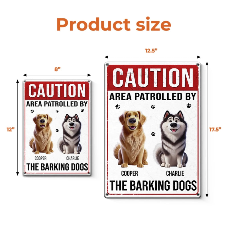 Custom Home Decor Metal Sign - Personalized  Birthday Gifts For Dog Lovers, Dog Dad And Mom - Woof Patrol On Duty