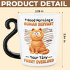 Custom 12oz Cat Handle Ceramic Mug - Personalized Birthday Gifts For Cat Lovers, Cat Mom And Dad - World’s Smallest, Fluffiest Dictator