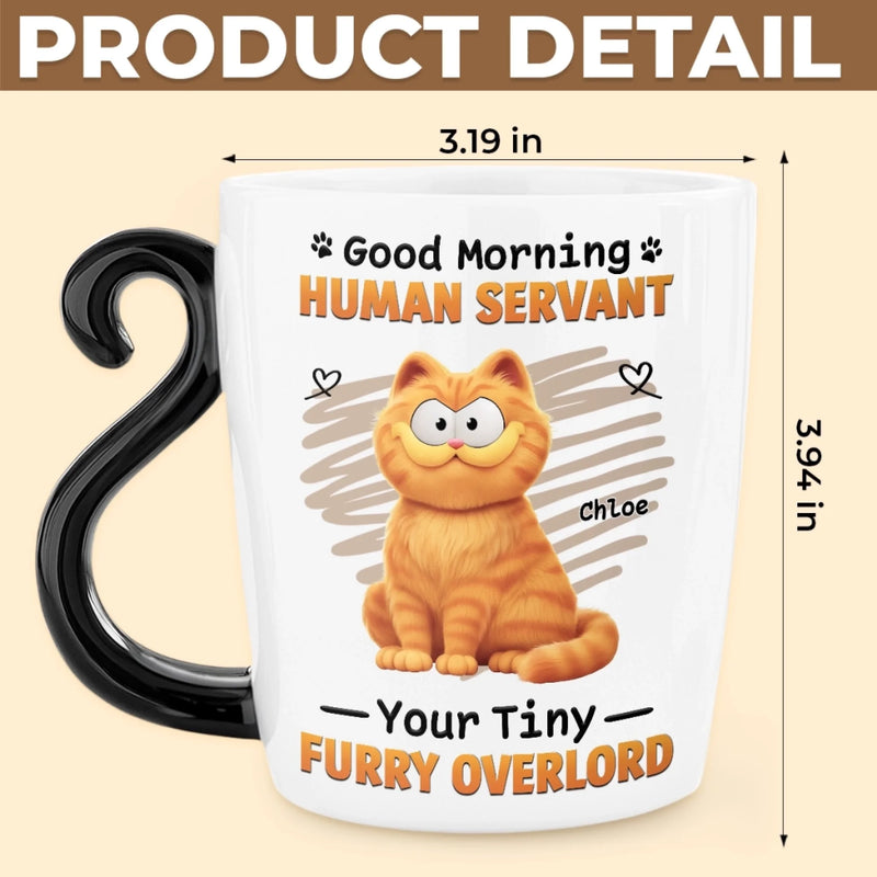 Custom 12oz Cat Handle Ceramic Mug - Personalized Birthday Gifts For Cat Lovers, Cat Mom And Dad - World’s Smallest, Fluffiest Dictator
