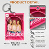 Custom Photo Shaped Acrylic Keychain - Personalized Best Friend Birthday Gifts For Women - Besties Forever