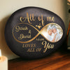 Custom Photo Printed Rock - Personalized Anniversary Wedding Gifts For Husband And Wife, Him And Her - Love Without End Forever