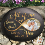 Custom Photo Printed Rock - Personalized Anniversary Wedding Gifts For Husband And Wife, Him And Her - Love Without End Forever