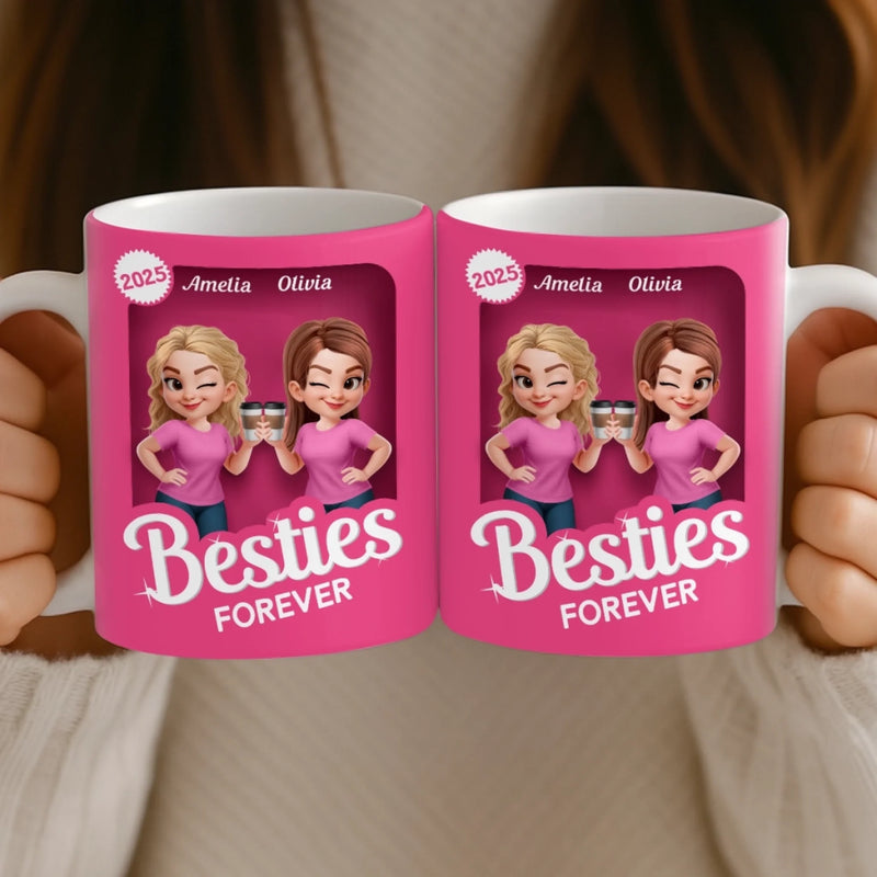 Custom Mug - Personalized Best Friend Birthday Gifts For Women, Besties, Sisters, BFF - Partners In Crime Sisters Forever