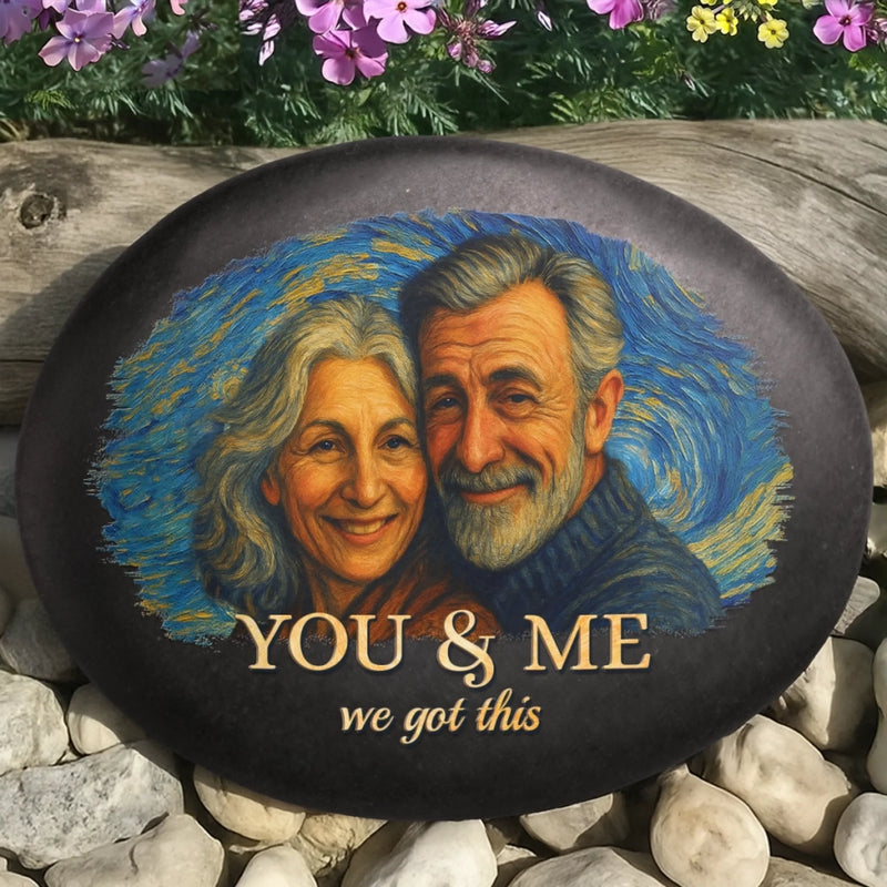 Custom Photo Printed Rock - Personalized Anniversary Wedding Gifts For Husband And Wife, Him And Her - Endless Love, Endless Us