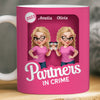 Custom Mug - Personalized Best Friend Birthday Gifts For Women, Besties, Sisters, BFF - Partners In Crime Sisters Forever