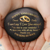 Custom Printed Rock - Personalized Anniversary Wedding Gifts For Husband And Wife, Him And Her - Love Grows With Time