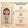 Custom Beach Towel - Personalized Summer Vacation And Travel Gifts For Family, Kids - Poolside Cuteness Overload
