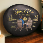 Custom Printed Rock - Personalized Anniversary Wedding Gifts For Husband And Wife, Him And Her - Through It All, We Got This