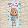 Custom Beach Towel - Personalized Summer Vacation And Travel Gifts For Family, Kids - Summer Splash Vibes Only