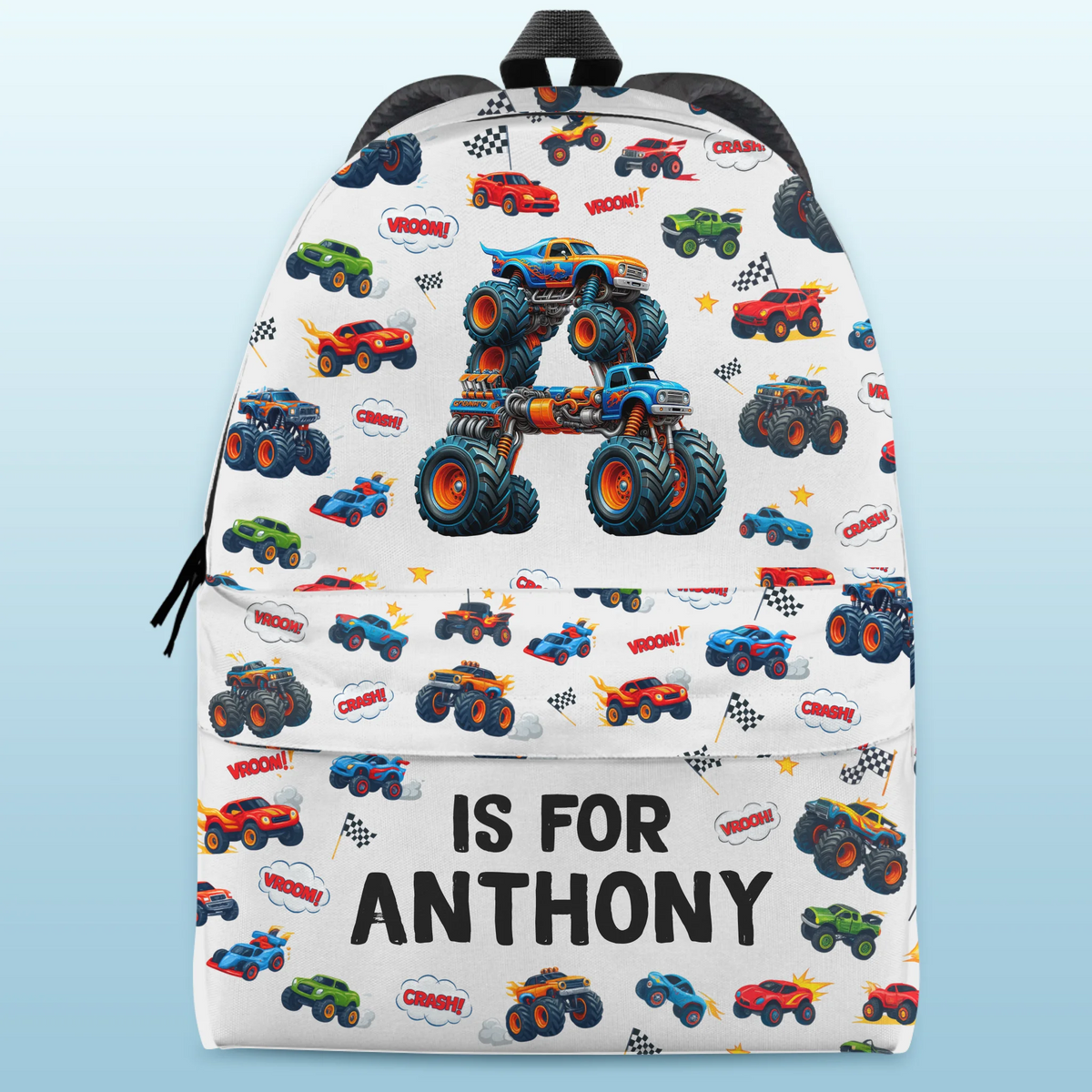 Custom Kids Backpack - Personalized Back To School Gifts For Kids - Big Wheels Bigger Dreams