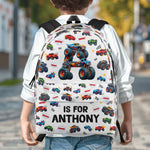 Custom Kids Backpack - Personalized Back To School Gifts For Kids - Big Wheels Bigger Dreams