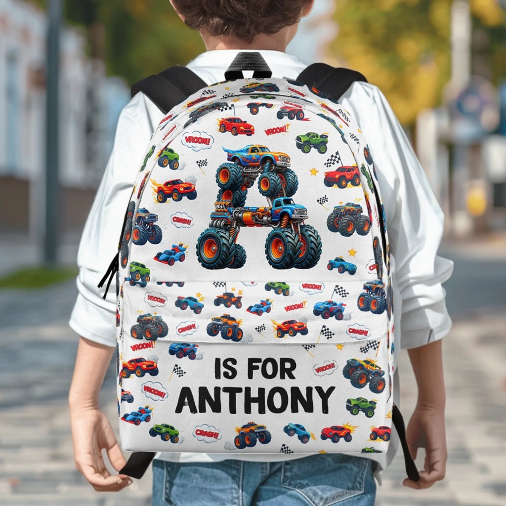 Custom Kids Backpack - Personalized Back To School Gifts For Kids - Big Wheels Bigger Dreams 商品缩略图