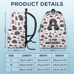 Custom Kids Backpack - Personalized Back To School Gifts For Kids - Big Wheels Bigger Dreams