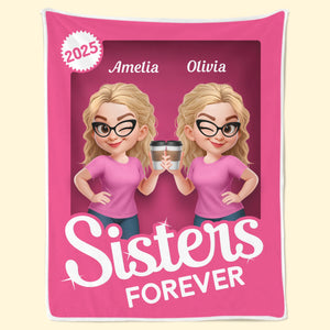 Custom Blanket - Personalized Best Friend Birthday Gifts For Women, Besties, Sisters, BFF - Crime Partners Forever Side By Side