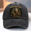Custom Photo Vintage Washed Denim Baseball Cap - Personalized Birthday Gifts For Dad, Grandpa - Loyal Hearts In One Pack