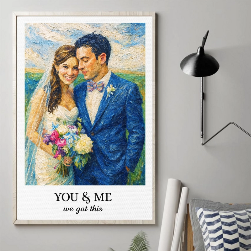 Custom Photo Vertical Poster - Personalized Anniversary Wedding Gifts For Husband And Wife, Him And Her - Just Us, Just Love
