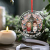 Custom Circle Glass Ornament - Personalized Christmas Best Friend Birthday Gifts For Women, Besties, Sisters, BFF - Old Friends Flourish With Time