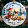 Custom Ceramic Ornament - Personalized Christmas Birthday Gifts For Mom, Dad, Kids - Celebrating Christmas As A Trio