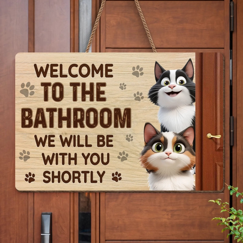 Custom Wood Sign - Personalized Birthday Gifts For Cat Lovers, Cat Mom And Dad - Warning, Cat Hair Zone
