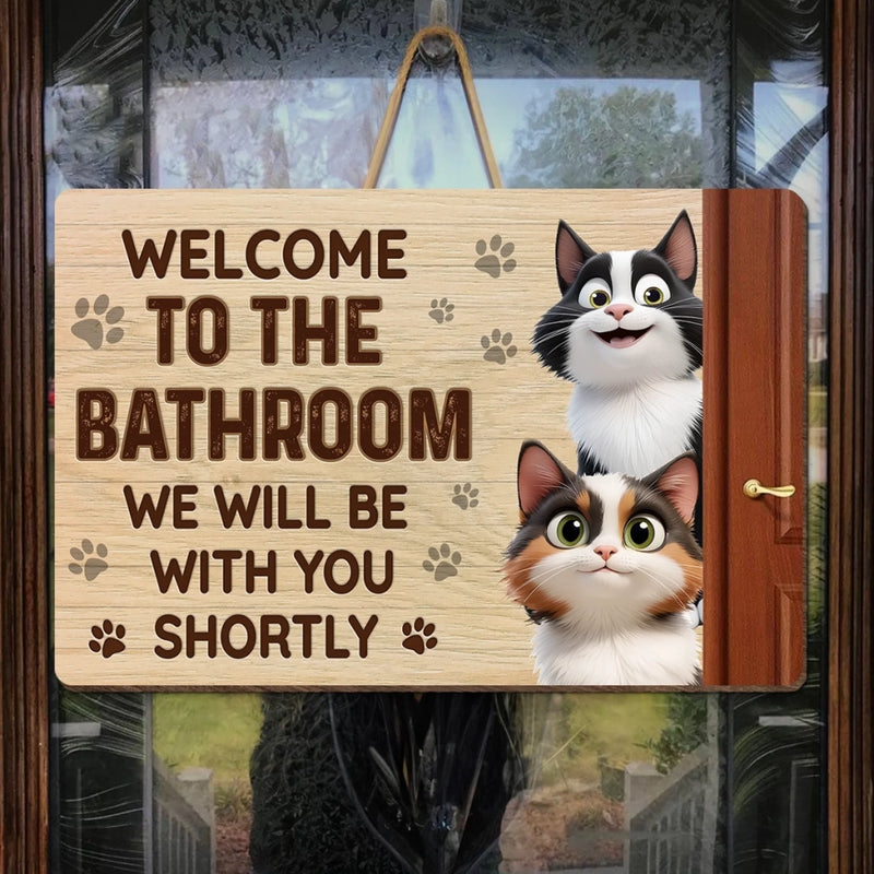 Custom Wood Sign - Personalized Birthday Gifts For Cat Lovers, Cat Mom And Dad - Warning, Cat Hair Zone