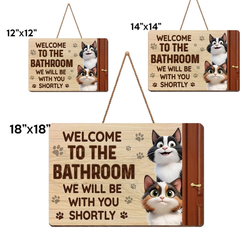Custom Wood Sign - Personalized Birthday Gifts For Cat Lovers, Cat Mom And Dad - Warning, Cat Hair Zone