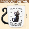 Custom 12oz Cat Handle Ceramic Mug - Personalized Birthday Gifts For Cat Lovers, Cat Mom And Dad - Property Of The Cat