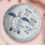 Custom Full-Print Round Jewelry Dish - Personalized Birthday Gifts For Grandma, Grandparent - In A World Full Of Grandmas Be A Nana