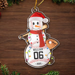 Custom Name Baseball Snowman Christmas Gifts for Baseball Players - Personalized Ornament