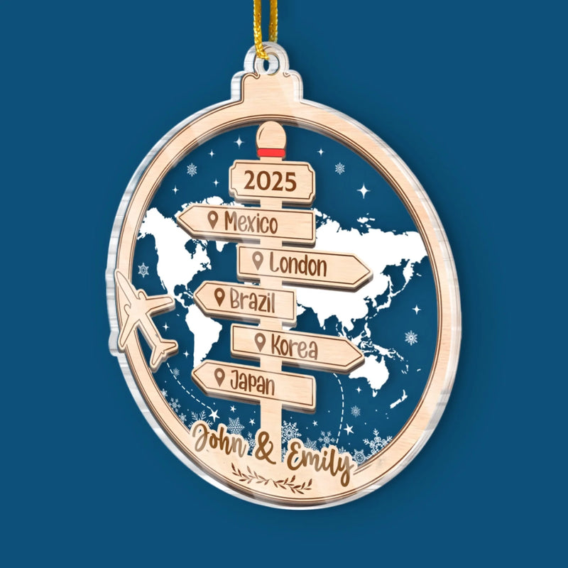 Adventure Is Worthwhile - Travel Personalized Custom Ornament - Acrylic Custom Shaped - Christmas Gift For Family Members, Gift For Adventure Travel Lovers