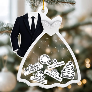 Custom 3 Layers Shaker Ornament - Personalized Anniversary Christmas Wedding Gifts For Husband And Wife, Him And Her - Making Memories Together