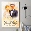 Custom Photo Vertical Poster - Personalized Anniversary Wedding Gifts For Husband And Wife, Him And Her - Our Forever Begins
