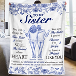 Custom Blanket - Personalized Best Friend Birthday Gifts For Sisters, BFF, Best Friends - Lucky To Have A Friend Like You