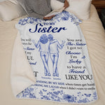 Custom Blanket - Personalized Best Friend Birthday Gifts For Sisters, BFF, Best Friends - Lucky To Have A Friend Like You