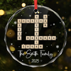 Sending Love And Comfort During This Time - Family Personalized Custom Circle Glass Ornament - Christmas Gift For Family Members