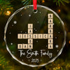 All I Want For Christmas Is To Be With My Family - Family Personalized Custom Circle Glass Ornament - Christmas Gift For Family Members