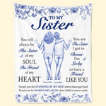 Custom Blanket - Personalized Best Friend Birthday Gifts For Sisters, BFF, Best Friends - Lucky To Have A Friend Like You