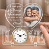 Custom Photo Acrylic Desk Clock - Personalized Anniversary Wedding Gifts For Husband And Wife, Him And Her - You Are My Favorite Hour Of Every Day