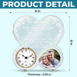 Custom Photo Acrylic Desk Clock - Personalized Anniversary Wedding Gifts For Wife, Husband, Couple - From Sunrise To Sunset, You’re My Always