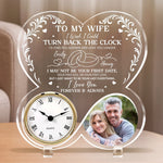 Custom Photo Acrylic Desk Clock - Personalized Anniversary Wedding Gifts For Wife, Husband, Couple - From Sunrise To Sunset, You’re My Always