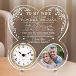 Custom Photo Acrylic Desk Clock - Personalized Anniversary Wedding Gifts For Wife, Husband, Couple - From Sunrise To Sunset, You’re My Always