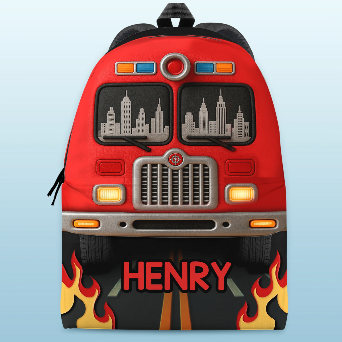 Custom Kids Backpack - Personalized Back To School Gifts For Kids - Racing To Save The Day
