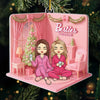 Custom Acrylic Ornament - Personalized Best Friend Birthday Gifts For Women, Besties, Sisters, BFF - Cozy Nights With Bestie