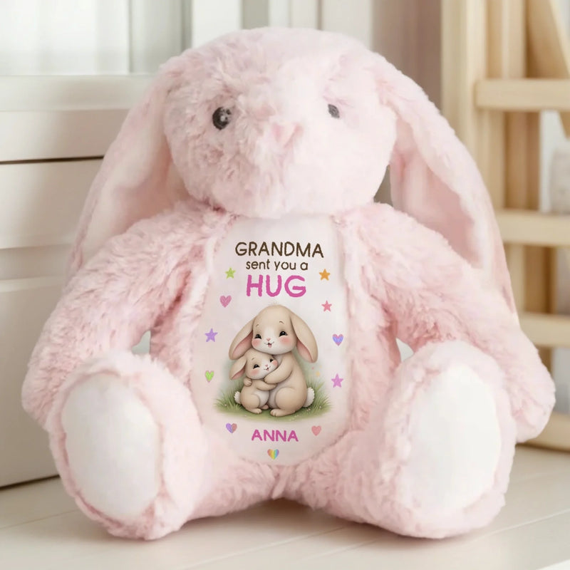 Custom Easter Bunny Plush - Personalized Birthday Gifts For Mom, Grandma - Love Wrapped In A Hug