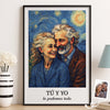 Poster Vertical con Foto Personalizada - Regalos Personalizados de Aniversario y Boda para Esposo y Esposa, El y Ella - Contigo Todo Es Mejor