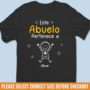 Camiseta Unisex Personalizada, Camiseta Premium, Sudadera con Capucha - Regalos Personalizados de Cumpleaños para Papá, Abuelo - Este Abuelo Pertenece A