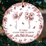 Custom Name Old Friend Gifts - Personalized Ceramic Ornament
