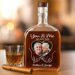 Custom Photo Whiskey Bottle - Personalized Anniversary Wedding Gifts For Husband And Wife, Him And Her - Still Stuck With You